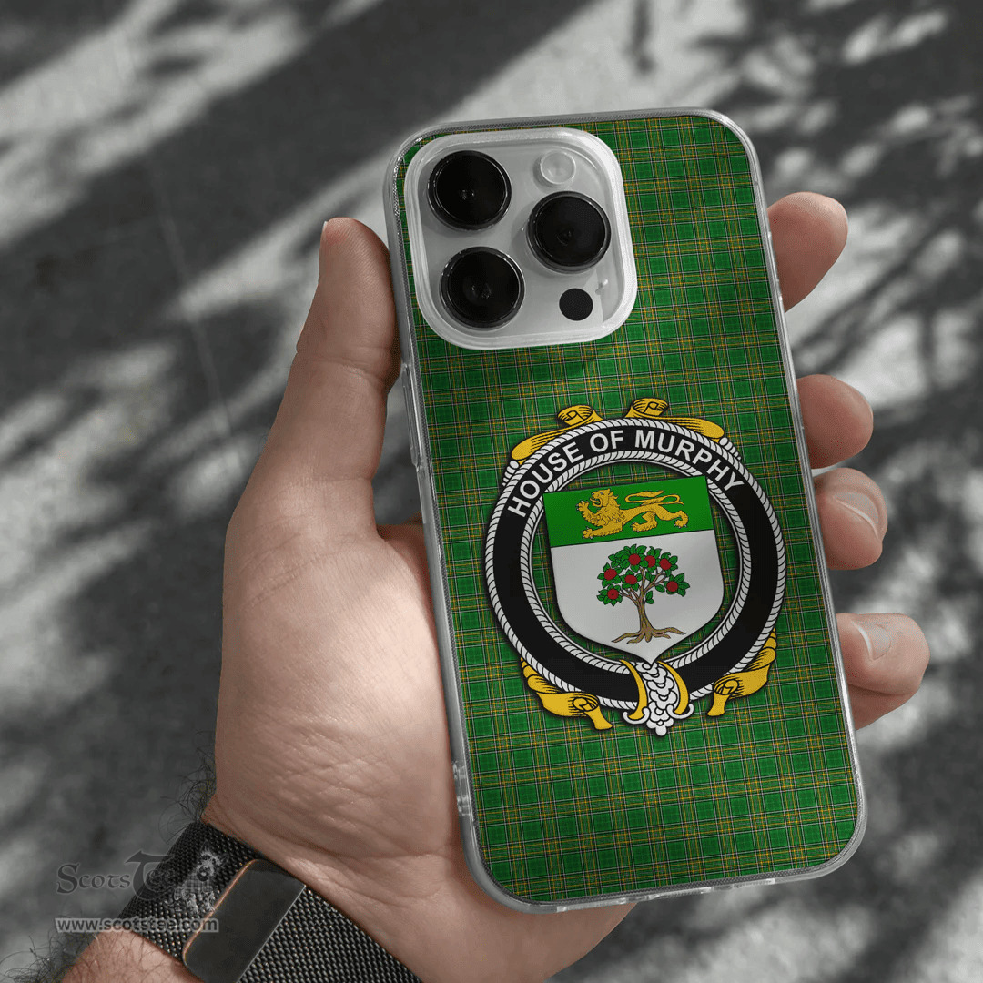 Irish House of MURPHY (O Morchoe) Coat of Arms Family Crest Ireland Phone Case Irish National Tartan Irish County Phone Case