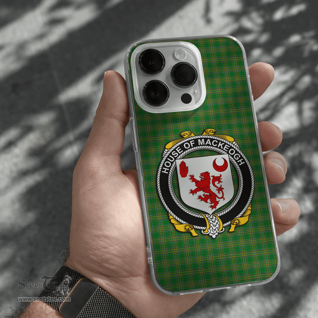Irish House of MACKEOGH Coat of Arms Family Crest Ireland Phone Case Irish National Tartan Irish County Phone Case