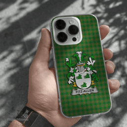 Irish Fitz-Allen Coat of Arms Family Crest Ireland Phone Case Irish National Tartan Irish County Phone Case