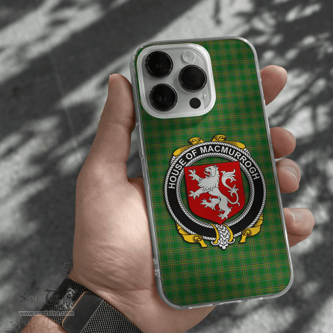 Irish House of MACMURROGH Coat of Arms Family Crest Ireland Phone Case Irish National Tartan Irish County Phone Case
