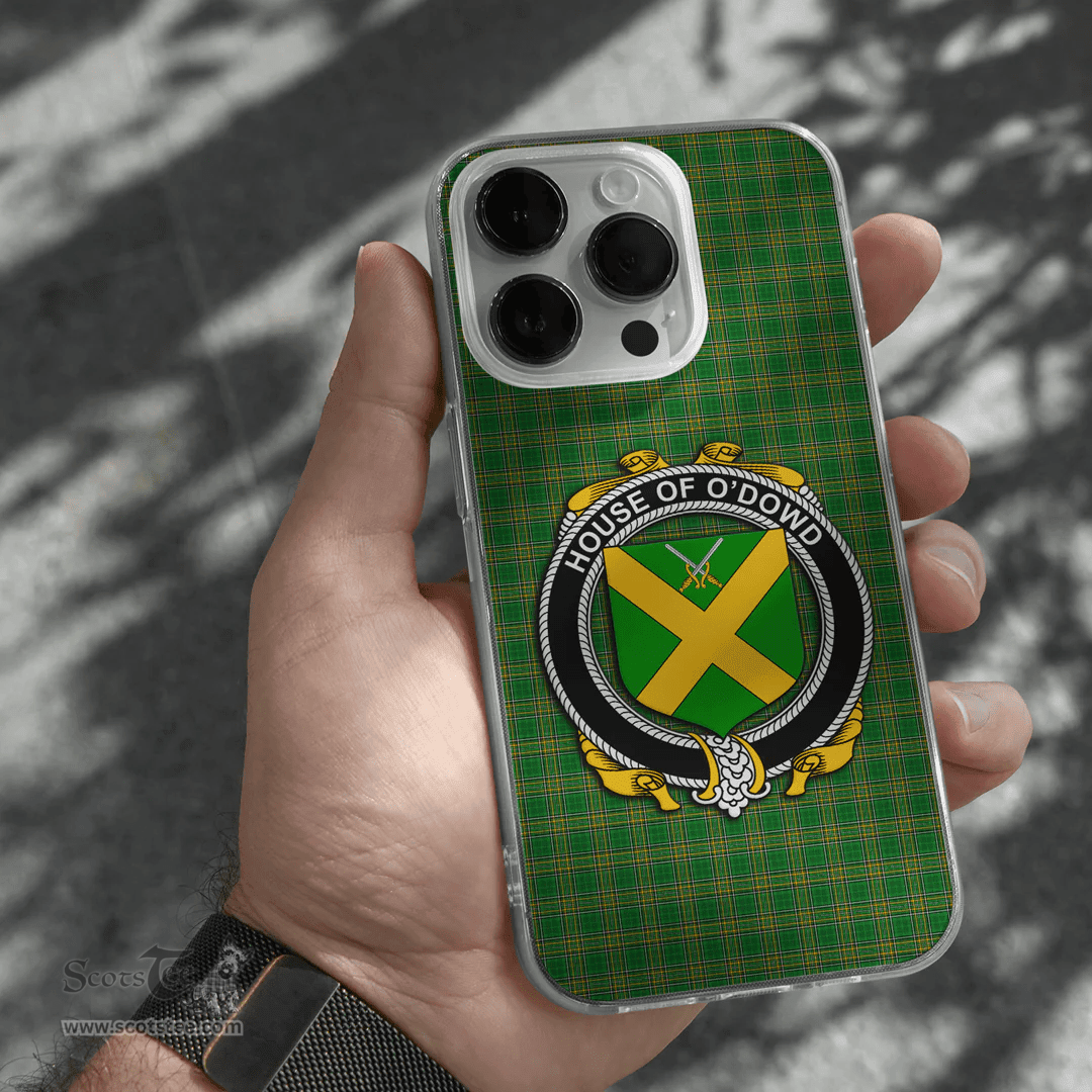 Irish House of O DOWD Coat of Arms Family Crest Ireland Phone Case Irish National Tartan Irish County Phone Case