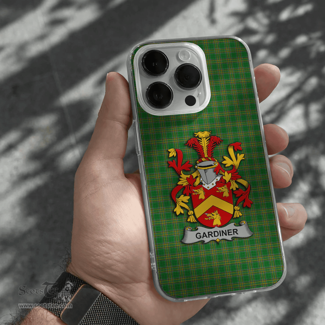 Irish Gardiner Coat of Arms Family Crest Ireland Phone Case Irish National Tartan Irish County Phone Case