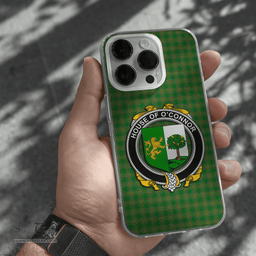 Irish House of O CONNOR (Sligo) Coat of Arms Family Crest Ireland Phone Case Irish National Tartan Irish County Phone Case