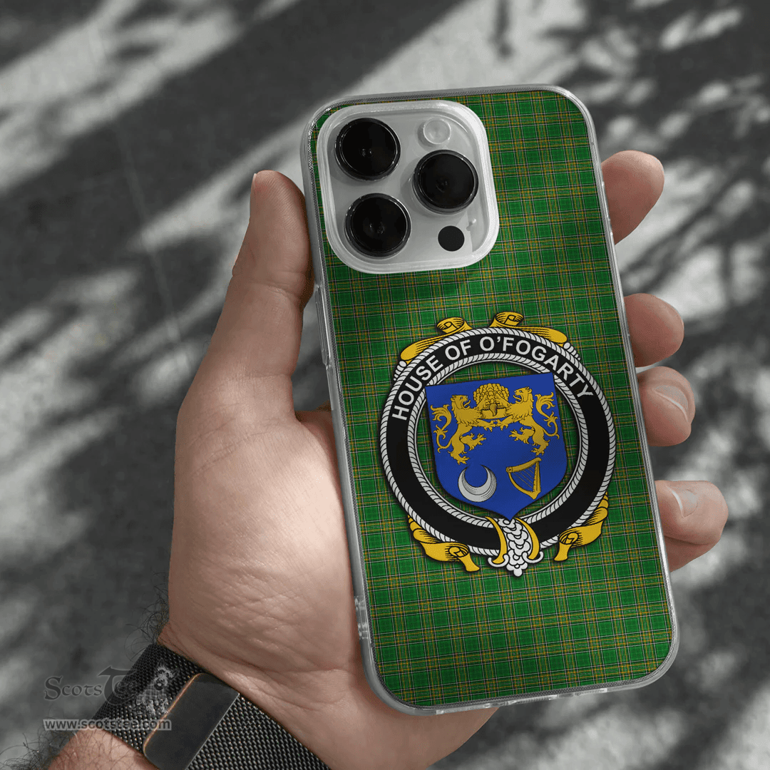 Irish House of O FOGARTY Coat of Arms Family Crest Ireland Phone Case Irish National Tartan Irish County Phone Case