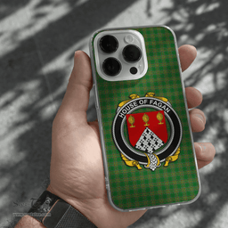 Irish House of FAGAN Coat of Arms Family Crest Ireland Phone Case Irish National Tartan Irish County Phone Case