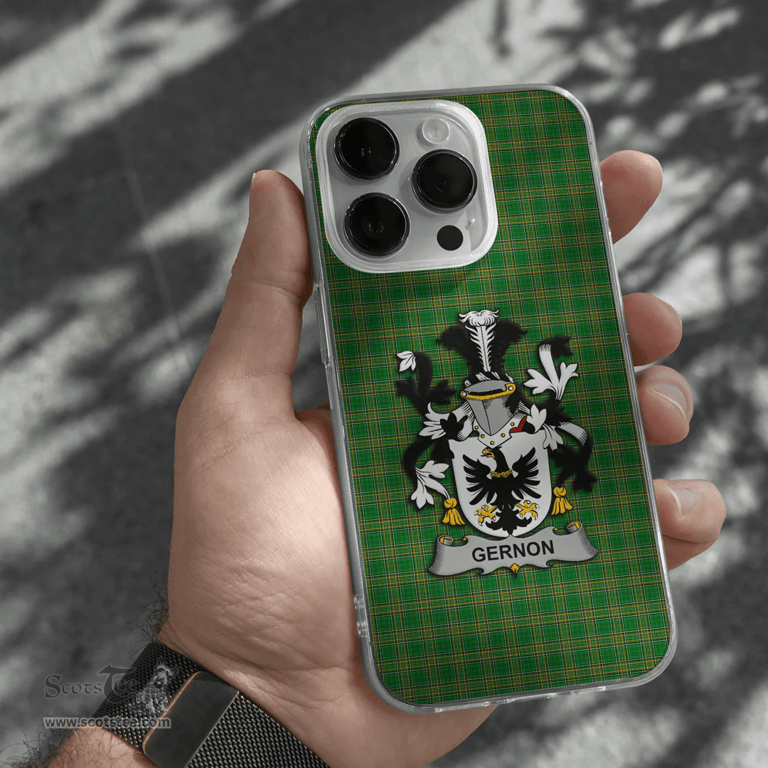 Irish Gernon or Garland Coat of Arms Family Crest Ireland Phone Case Irish National Tartan Irish County Phone Case
