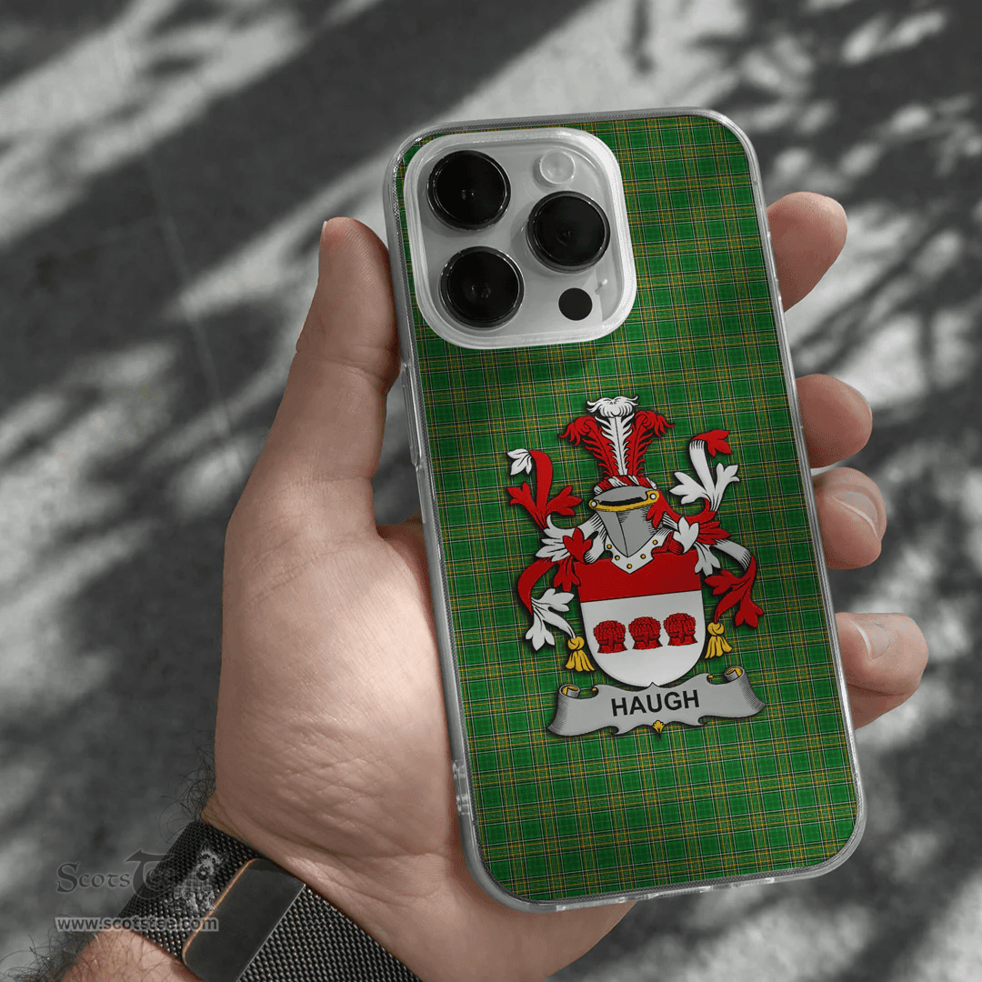 Irish Haugh or O Hough Coat of Arms Family Crest Ireland Phone Case Irish National Tartan Irish County Phone Case