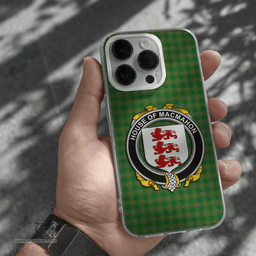 Irish House of MACMAHON (Thomond) Coat of Arms Family Crest Ireland Phone Case Irish National Tartan Irish County Phone Case