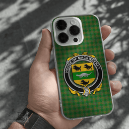 Irish House of MACSWEENEY Coat of Arms Family Crest Ireland Phone Case Irish National Tartan Irish County Phone Case