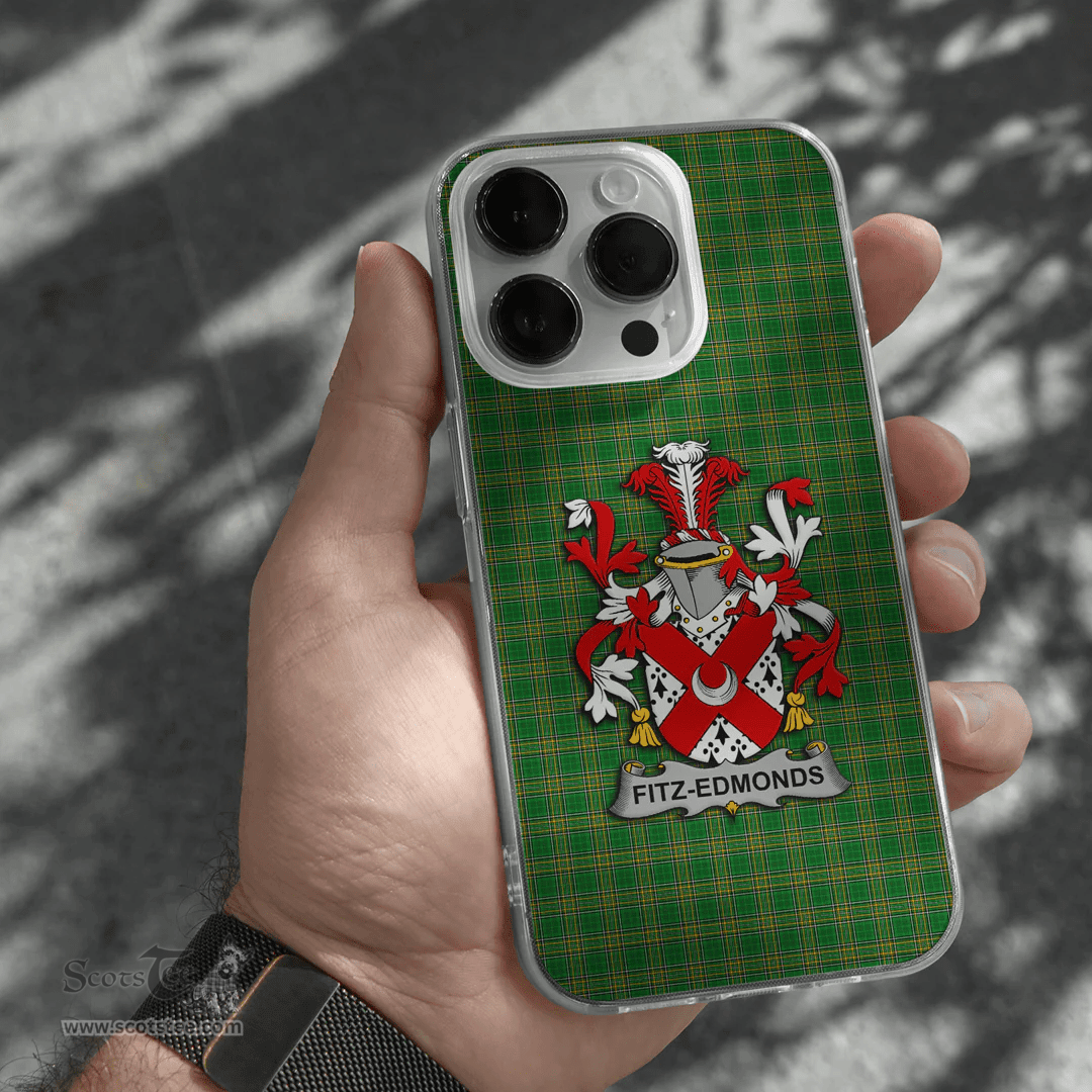 Irish Fitz-Edmonds Coat of Arms Family Crest Ireland Phone Case Irish National Tartan Irish County Phone Case