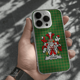 Irish Harne Coat of Arms Family Crest Ireland Phone Case Irish National Tartan Irish County Phone Case