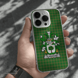 Irish Flanagan or O Flanagan Coat of Arms Family Crest Ireland Phone Case Irish National Tartan Irish County Phone Case