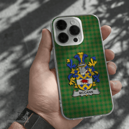 Irish McCann Coat of Arms Family Crest Ireland Phone Case Irish National Tartan Irish County Phone Case