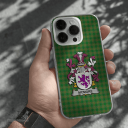 Irish McMore or More Coat of Arms Family Crest Ireland Phone Case Irish National Tartan Irish County Phone Case