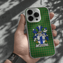 Irish McCall Coat of Arms Family Crest Ireland Phone Case Irish National Tartan Irish County Phone Case