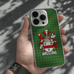 Irish Irvine Coat of Arms Family Crest Ireland Phone Case Irish National Tartan Irish County Phone Case