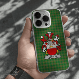Irish Leeson Coat of Arms Family Crest Ireland Phone Case Irish National Tartan Irish County Phone Case