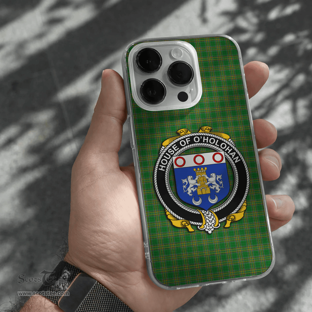 Irish House of O HOLOHAN Coat of Arms Family Crest Ireland Phone Case Irish National Tartan Irish County Phone Case