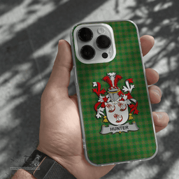 Irish Hunter Coat of Arms Family Crest Ireland Phone Case Irish National Tartan Irish County Phone Case