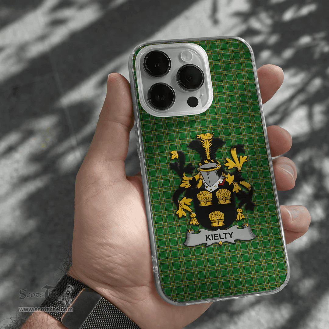 Irish Kielty ot O Quilty Coat of Arms Family Crest Ireland Phone Case Irish National Tartan Irish County Phone Case