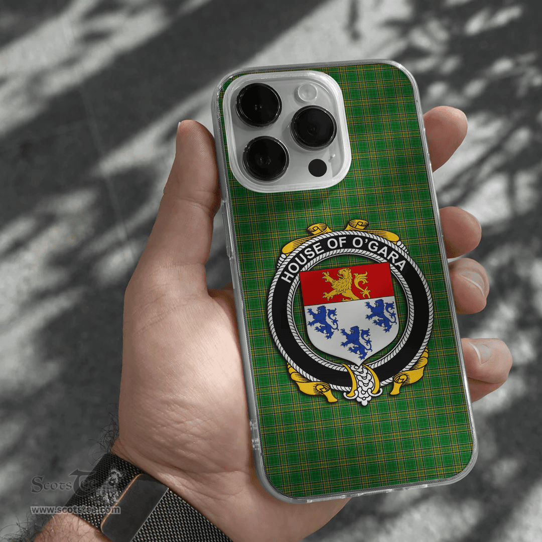 Irish House of O GARA Coat of Arms Family Crest Ireland Phone Case Irish National Tartan Irish County Phone Case