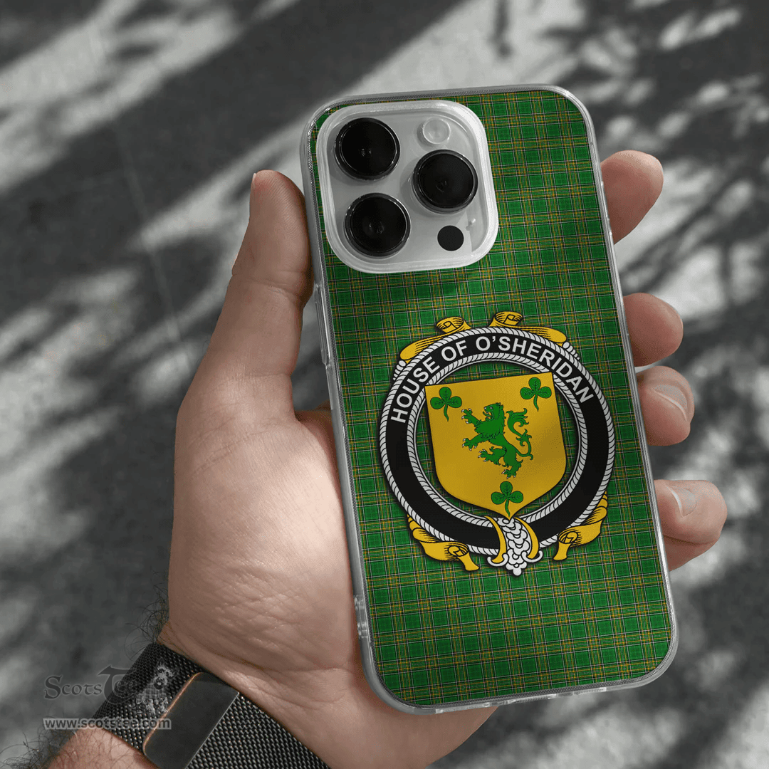 Irish House of O SHERIDAN Coat of Arms Family Crest Ireland Phone Case Irish National Tartan Irish County Phone Case