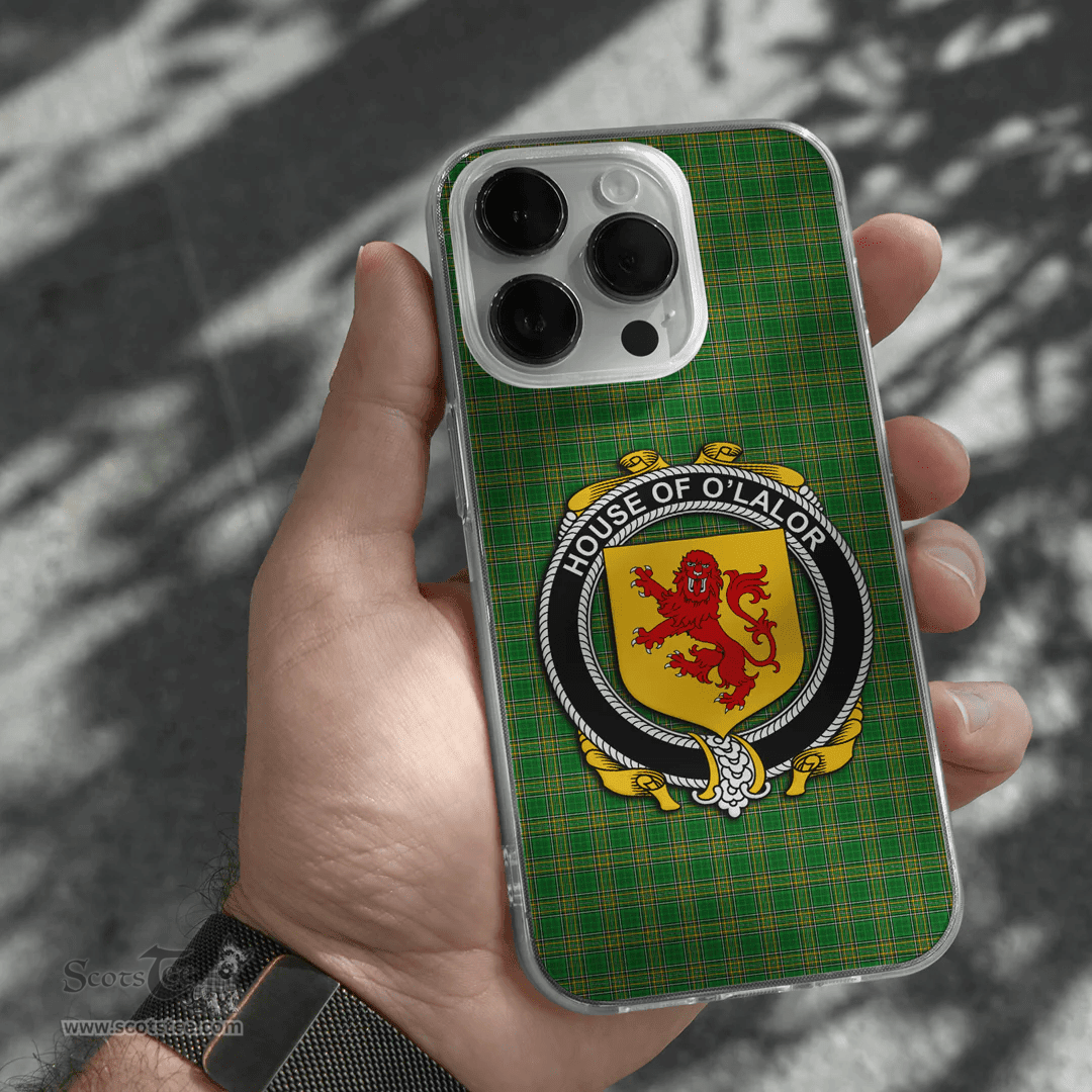Irish House of O LALOR Coat of Arms Family Crest Ireland Phone Case Irish National Tartan Irish County Phone Case