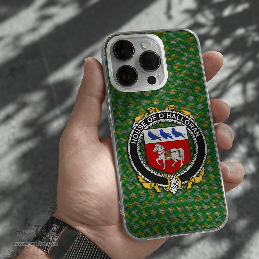 Irish House of O HALLORAN Coat of Arms Family Crest Ireland Phone Case Irish National Tartan Irish County Phone Case