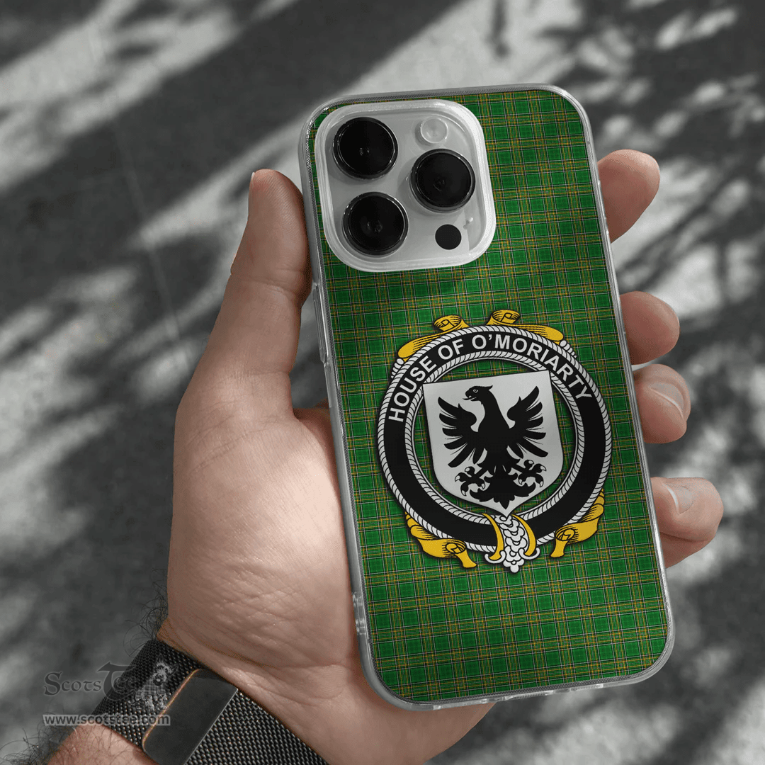 Irish House of O MORIARTY Coat of Arms Family Crest Ireland Phone Case Irish National Tartan Irish County Phone Case
