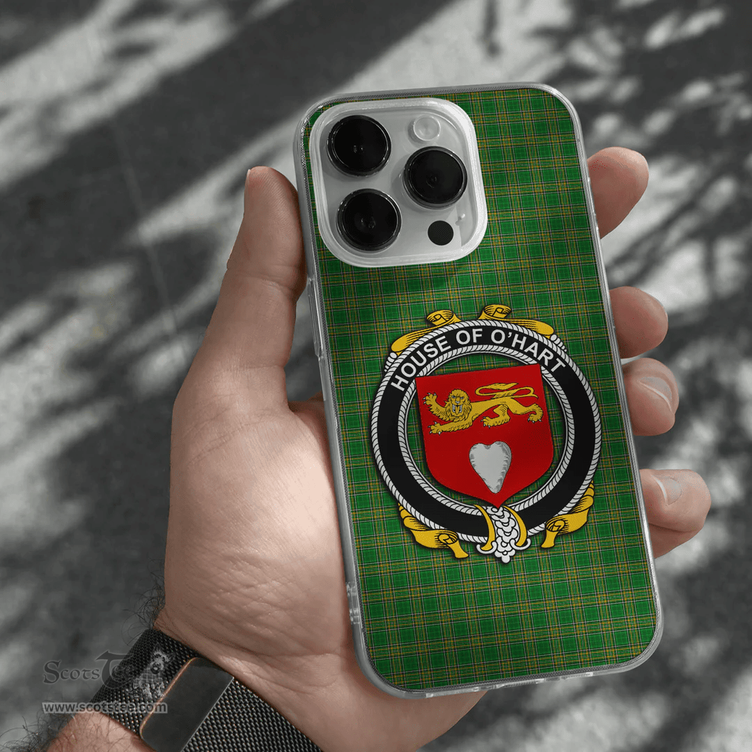 Irish House of O HART Coat of Arms Family Crest Ireland Phone Case Irish National Tartan Irish County Phone Case