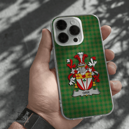 Irish Orr Coat of Arms Family Crest Ireland Phone Case Irish National Tartan Irish County Phone Case