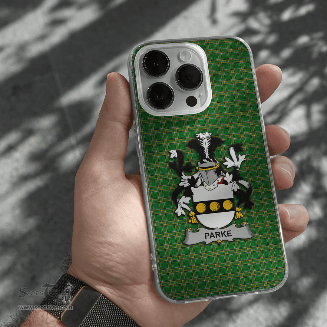 Irish Parke Coat of Arms Family Crest Ireland Phone Case Irish National Tartan Irish County Phone Case