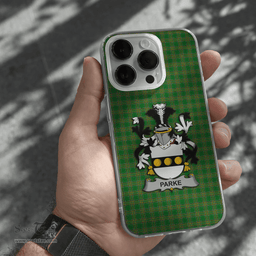 Irish Parke Coat of Arms Family Crest Ireland Phone Case Irish National Tartan Irish County Phone Case