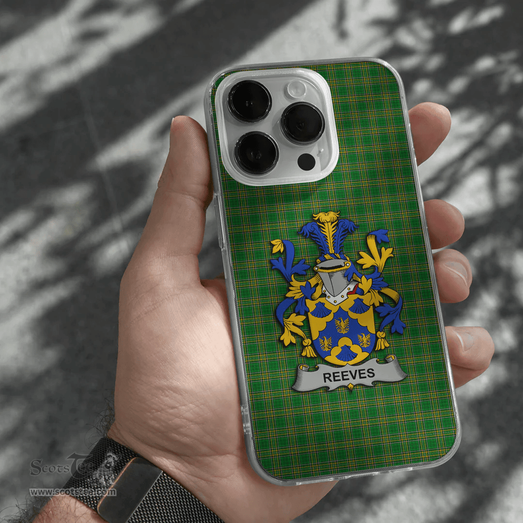 Irish Reeves Coat of Arms Family Crest Ireland Phone Case Irish National Tartan Irish County Phone Case