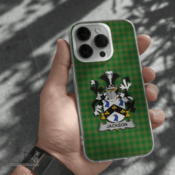 Irish Jackson Coat of Arms Family Crest Ireland Phone Case Irish National Tartan Irish County Phone Case