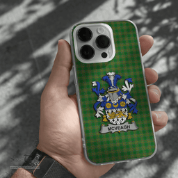Irish McVeagh or McFingah Coat of Arms Family Crest Ireland Phone Case Irish National Tartan Irish County Phone Case