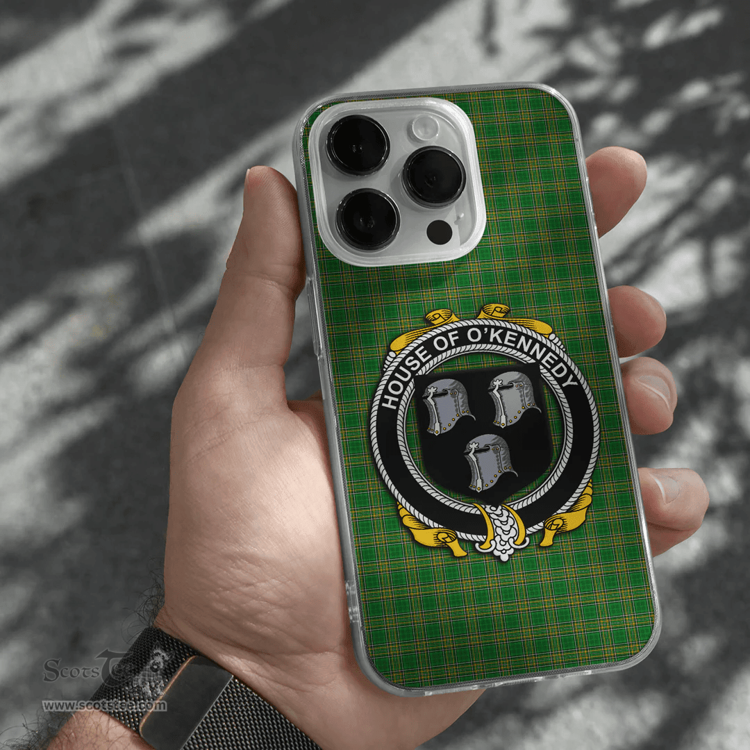 Irish House of O KENNEDY Coat of Arms Family Crest Ireland Phone Case Irish National Tartan Irish County Phone Case