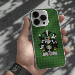 Irish Lowry or Lavery Coat of Arms Family Crest Ireland Phone Case Irish National Tartan Irish County Phone Case