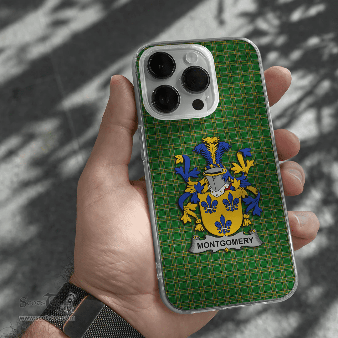 Irish Montgomery Coat of Arms Family Crest Ireland Phone Case Irish National Tartan Irish County Phone Case