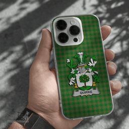 Irish Quirke or O Quirke Coat of Arms Family Crest Ireland Phone Case Irish National Tartan Irish County Phone Case