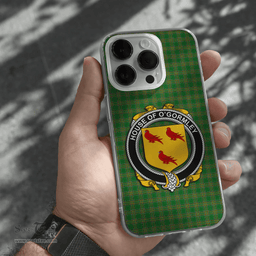 Irish House of O GORMLEY Coat of Arms Family Crest Ireland Phone Case Irish National Tartan Irish County Phone Case