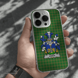 Irish Owen Coat of Arms Family Crest Ireland Phone Case Irish National Tartan Irish County Phone Case