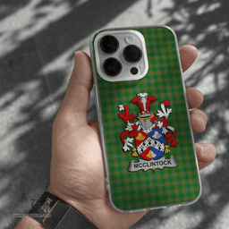 Irish McClintock Coat of Arms Family Crest Ireland Phone Case Irish National Tartan Irish County Phone Case