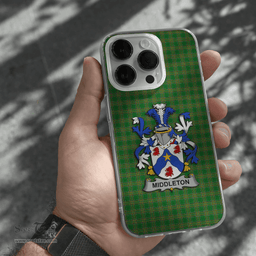 Irish Middleton Coat of Arms Family Crest Ireland Phone Case Irish National Tartan Irish County Phone Case