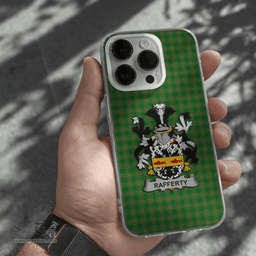 Irish Rafferty or O Rafferty Coat of Arms Family Crest Ireland Phone Case Irish National Tartan Irish County Phone Case