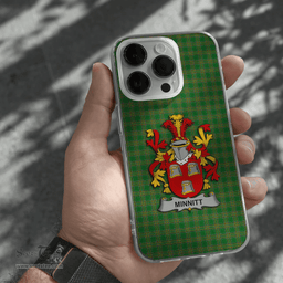 Irish Minnitt Coat of Arms Family Crest Ireland Phone Case Irish National Tartan Irish County Phone Case