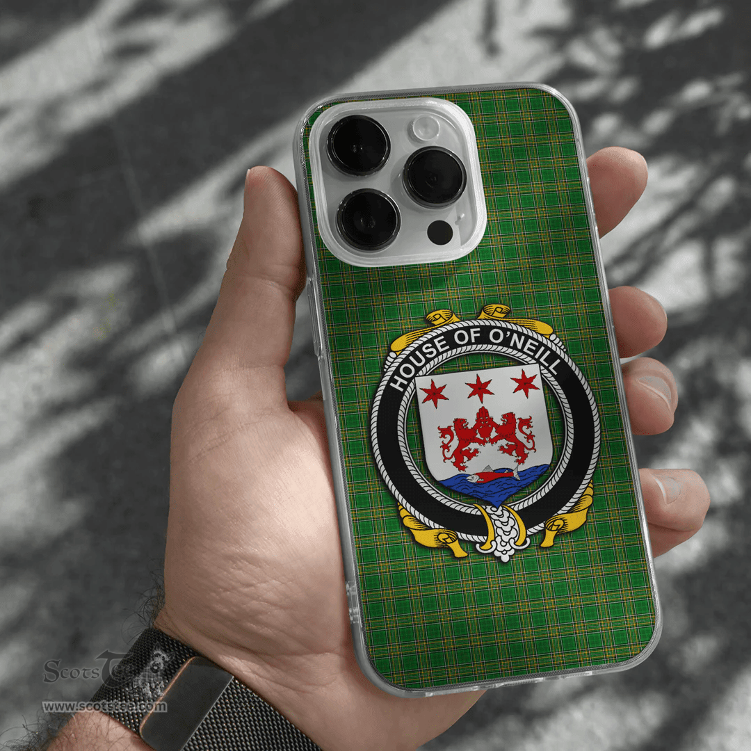 Irish House of O NEILL Coat of Arms Family Crest Ireland Phone Case Irish National Tartan Irish County Phone Case