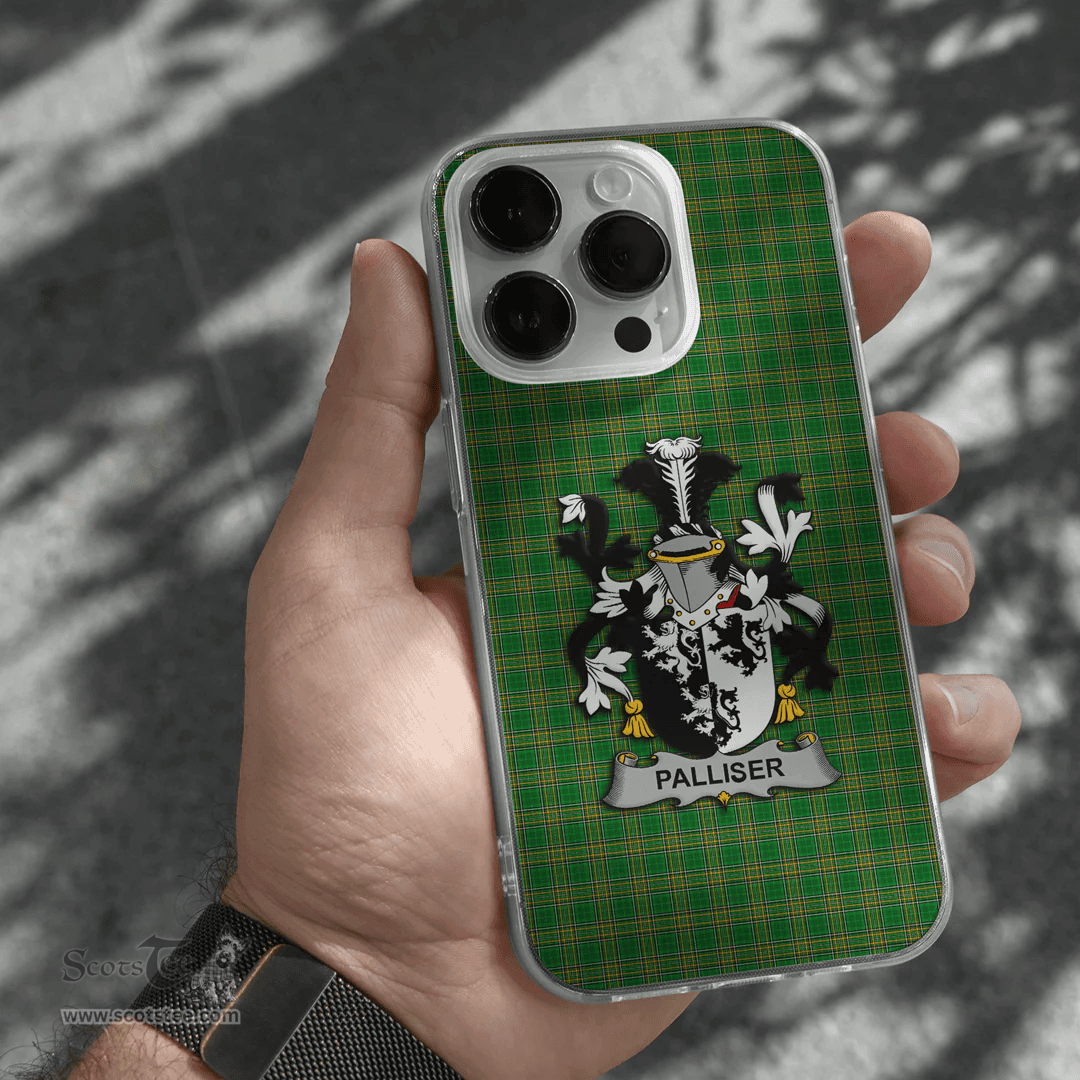 Irish Palliser Coat of Arms Family Crest Ireland Phone Case Irish National Tartan Irish County Phone Case