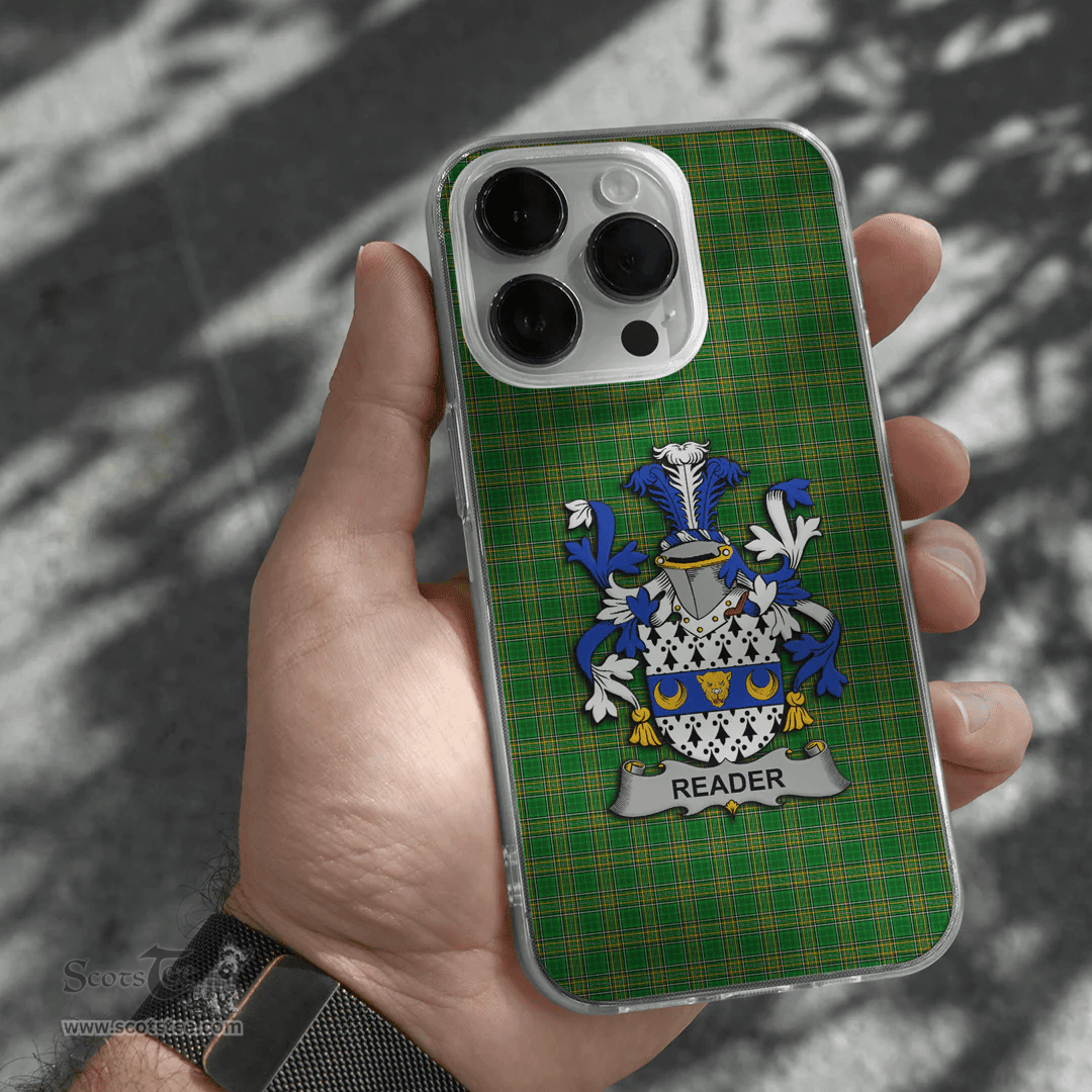 Irish Reader Coat of Arms Family Crest Ireland Phone Case Irish National Tartan Irish County Phone Case