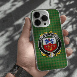 Irish House of O MULVIHILL Coat of Arms Family Crest Ireland Phone Case Irish National Tartan Irish County Phone Case
